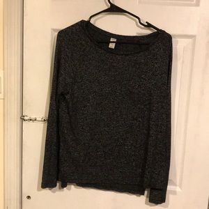 Black Heathered Long Sleeve Shirt